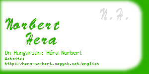 norbert hera business card